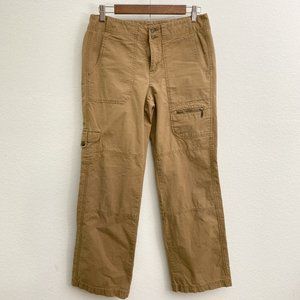 Eddie Bauer Womens Vashon Fit Khaki Pants Zip Cargo Size 6 Hiking